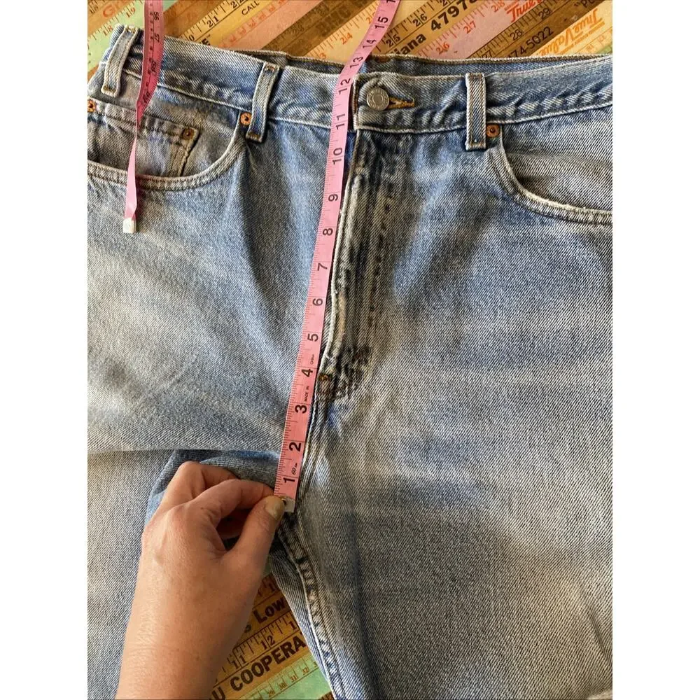 Vintage Levis Jeans 505 Mens 38x30 Blue 90s Denim 505 Distress Fade Classic